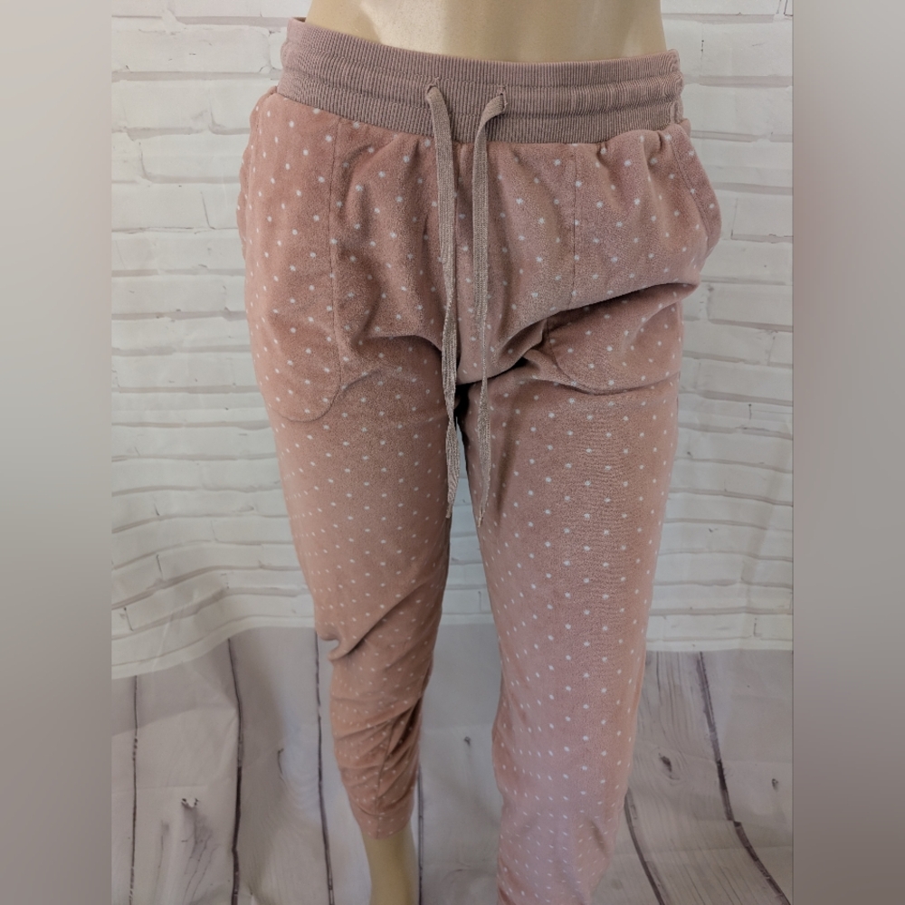 Three Doors Pink Polka Dot Pajama Pants